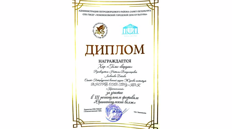 Ораниенбаумский Вояж 2021