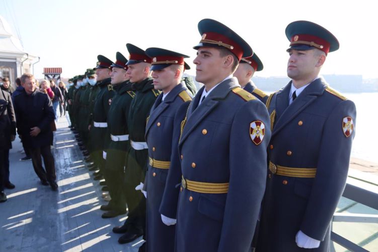 Отдание воинских почестей  ветерану войск НКВД СССР
