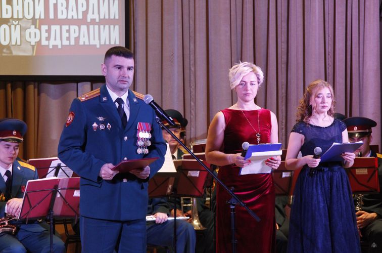 Праздничный концерт в учебном центре, в честь Дня войск национальной гвардии.