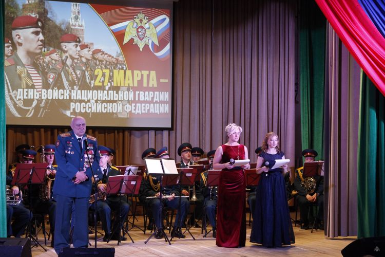 Праздничный концерт в учебном центре, в честь Дня войск национальной гвардии.