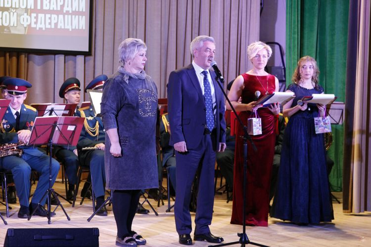 Праздничный концерт в учебном центре, в честь Дня войск национальной гвардии.