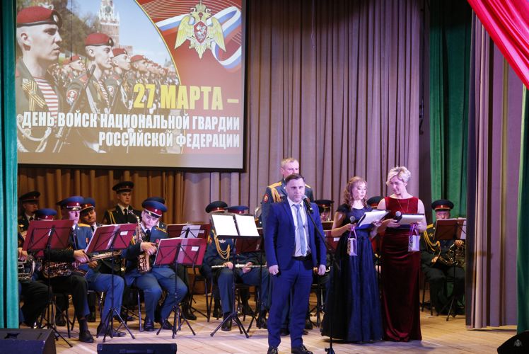 Праздничный концерт в учебном центре, в честь Дня войск национальной гвардии.