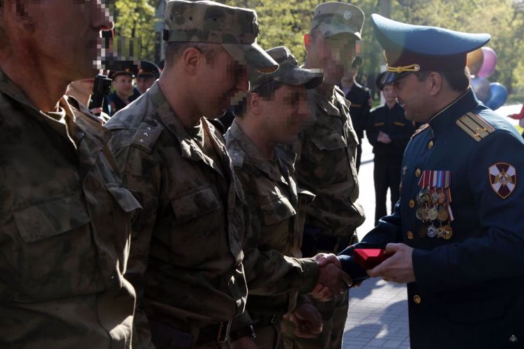 В Санкт-Петербурге военнослужащие войск национальной гвардии  вернулись в пункт постоянной дислокации после выполнения служебно-боевых задач в ходе специальной военной операции