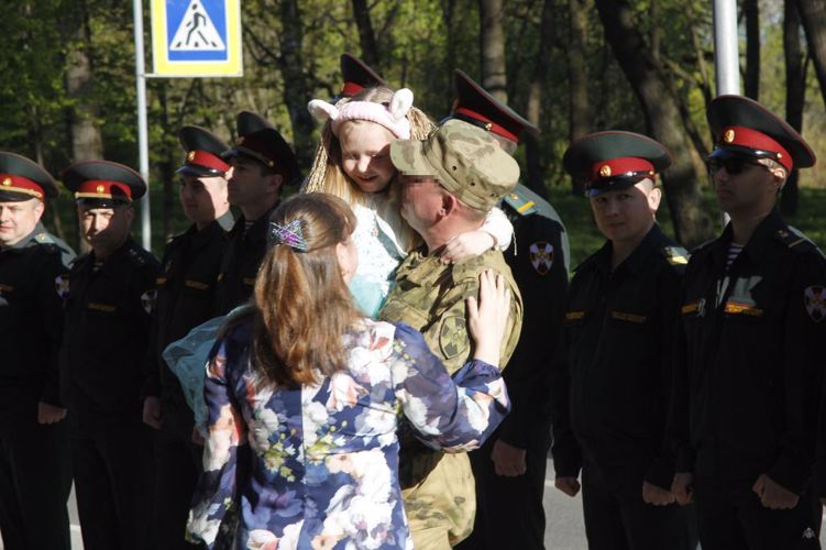В Санкт-Петербурге военнослужащие войск национальной гвардии  вернулись в пункт постоянной дислокации после выполнения служебно-боевых задач в ходе специальной военной операции