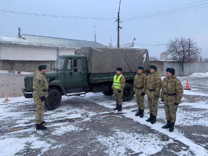 Практические занятия по вождению автомобилей с курсантами 2 курса