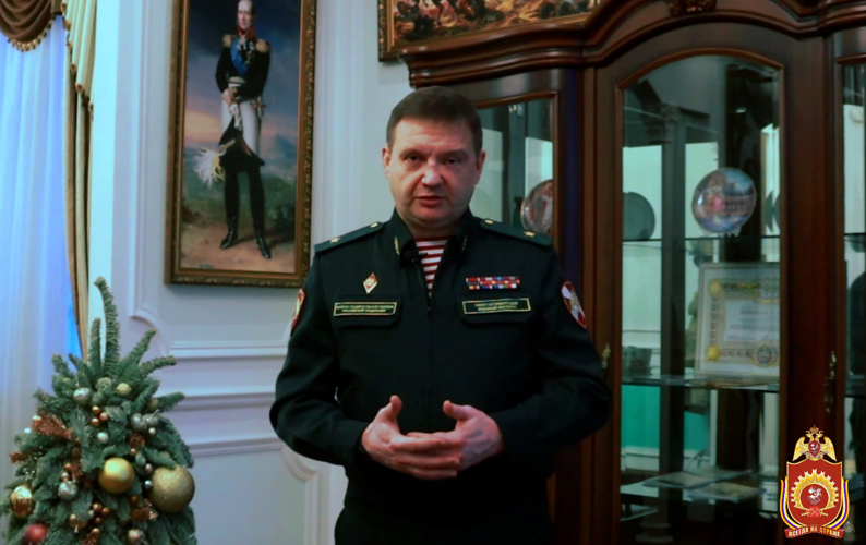 Новогоднее поздравление начальника Санкт-Петербургского военного ордена Жукова института войск национальной гвардии Российской Федерации генерал-майора Андрея Кийко