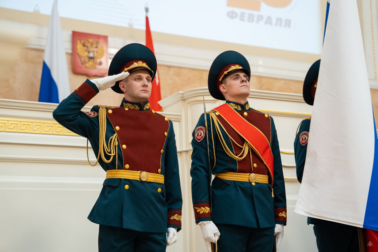 В Мариинском дворце состоялся торжественный приём, посвящённый Дню защитника Отечества