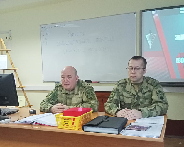 Защита ознакомительной практики (войсковой стажировки в должности командира отделения (заместителя командира взвода)) личного состава 8 роты курсантов факультета (военно-политической работы)