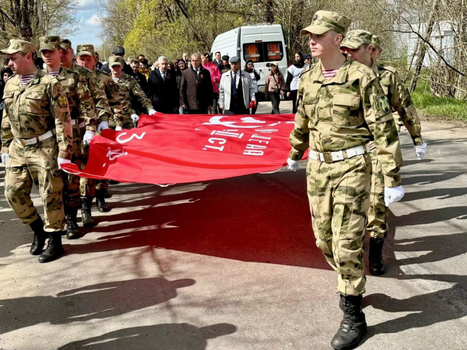 Личный состав учебного центра военного института также присоединился к празднованию  79 годовщины Победы советского народа в Великой Отечественной войне 1941–1945 гг.