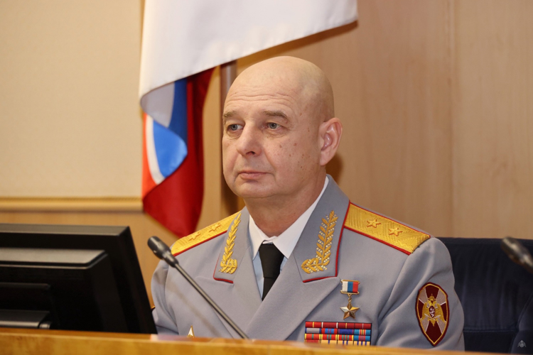 Начальник Военной академии Росгвардии генерал-майор Андрей Кийко принял участие в торжественном приёме 