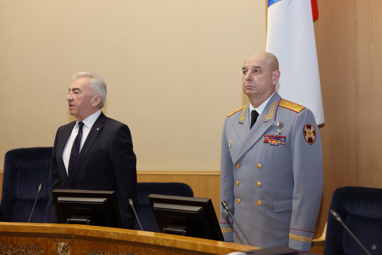 Начальник Военной академии Росгвардии генерал-майор Андрей Кийко принял участие в торжественном приёме 