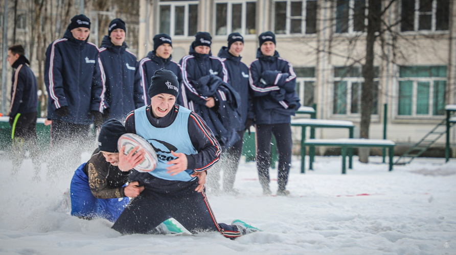 В Санкт-Петербурге состоялся чемпионат Военной академии Росгвардии по регби на снегу