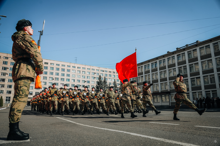 В Санкт-Петербурге состоялась тренировка парадного расчета Росгвардии