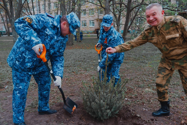 Традиционный субботник в госпитале для ветеранов войн: забота и уважение